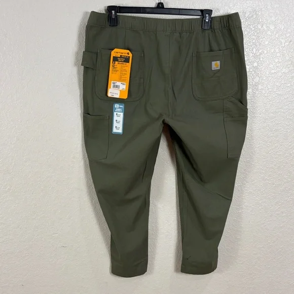 Carhartt Olive Green Women Forve Ripstop Work Pant,Size XL,Cargo with Pockets. - Picture 1 of 17